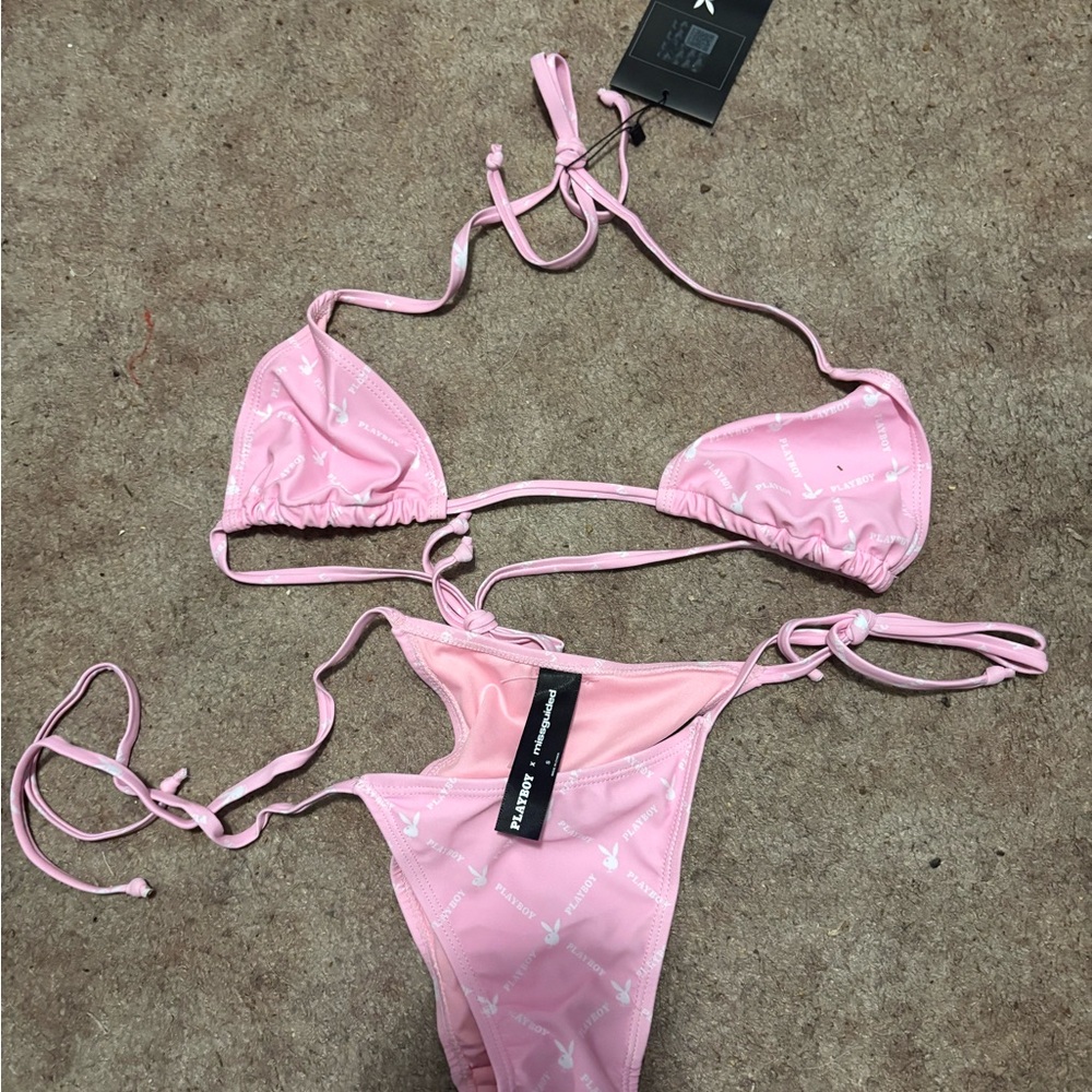 PLAYBOY Light Pink Bikini Set